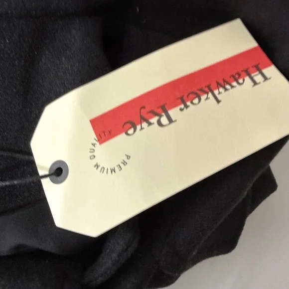 Hawker Rye Car Coat Mens XXL Black Button Front Recycled Polyester Outerwear